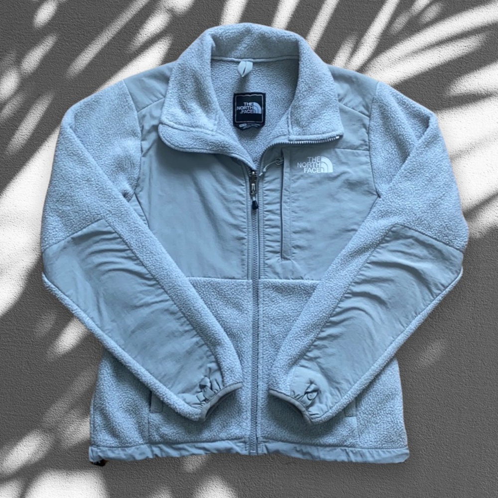 The North Face Grey Denali Fleece Sweatshirt Jacket
